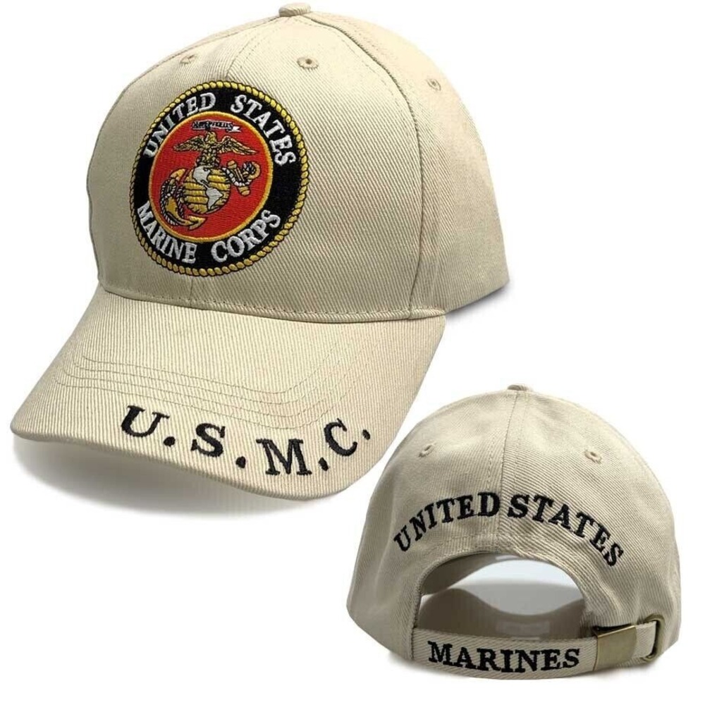 USMC Marine Corps Hat Logo Khaki Cover EGA US Official United States‎ Licensed - Picture 4 of 16